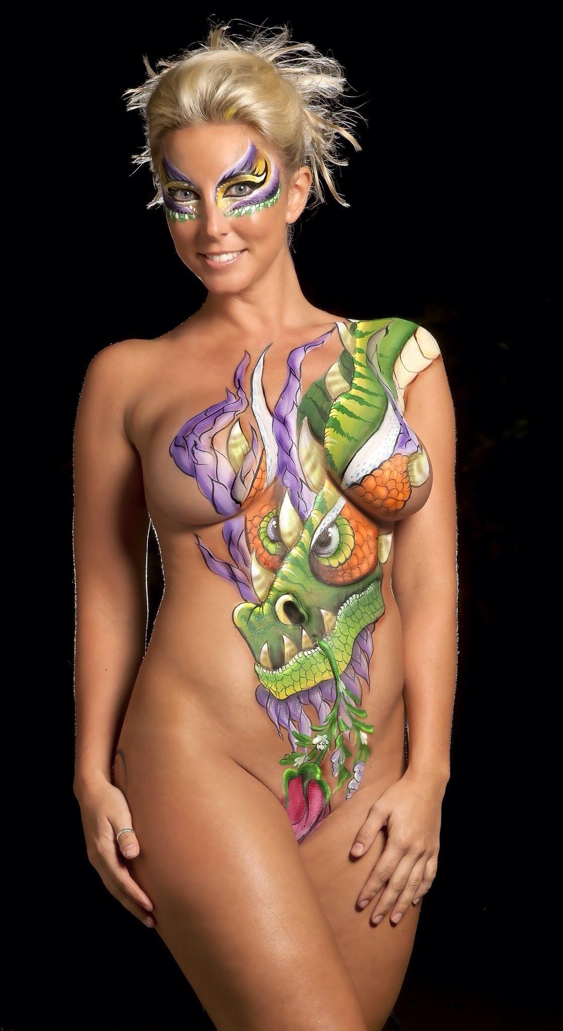 Hot nude body painting