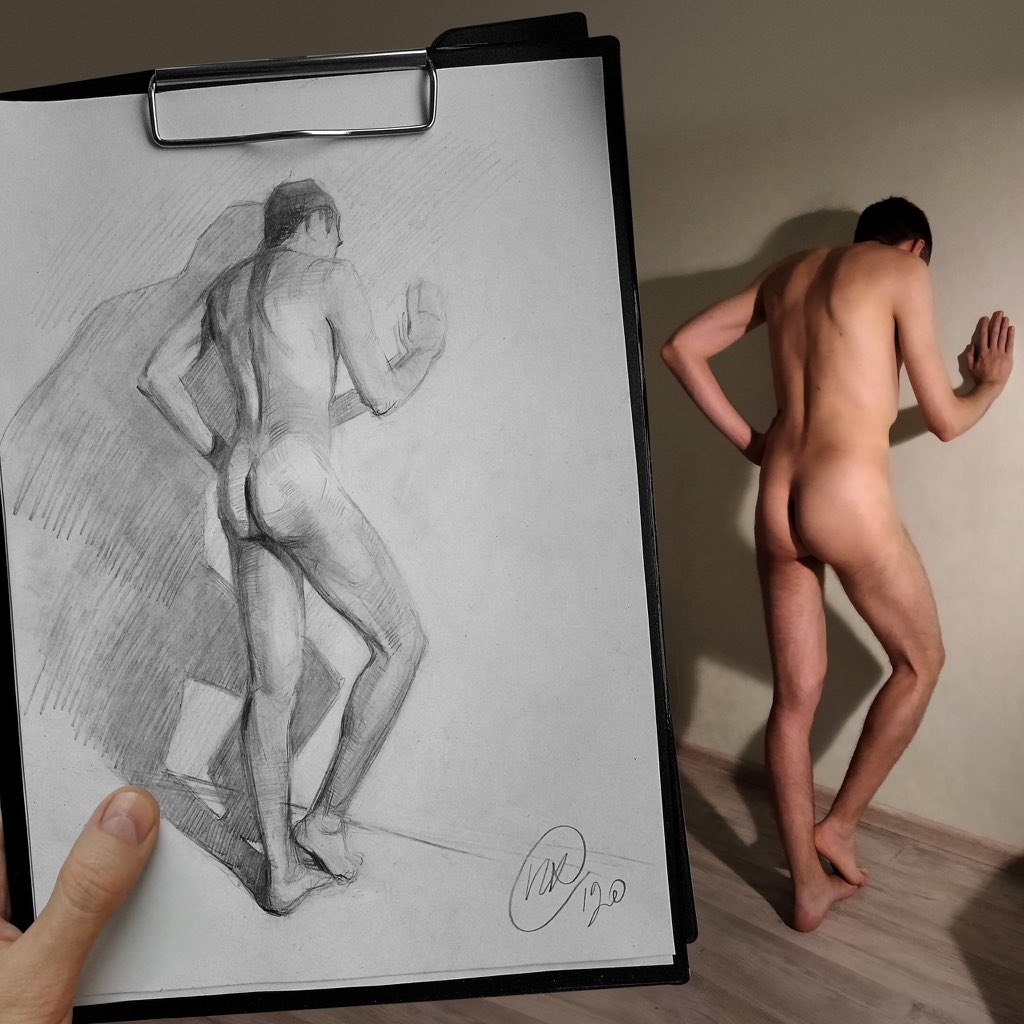 голые мужчины рисунок карандашом фото 103