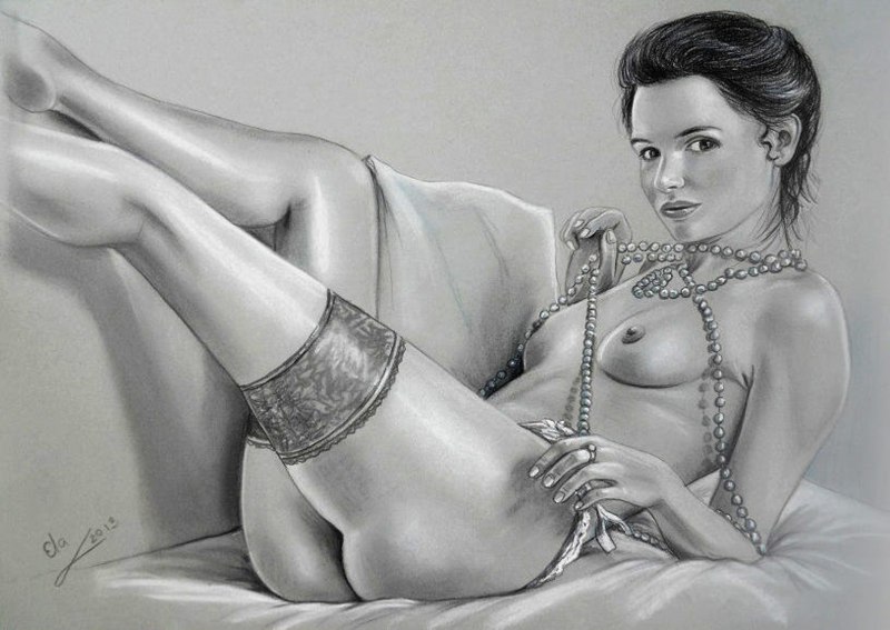 Рисованные голые женские попки