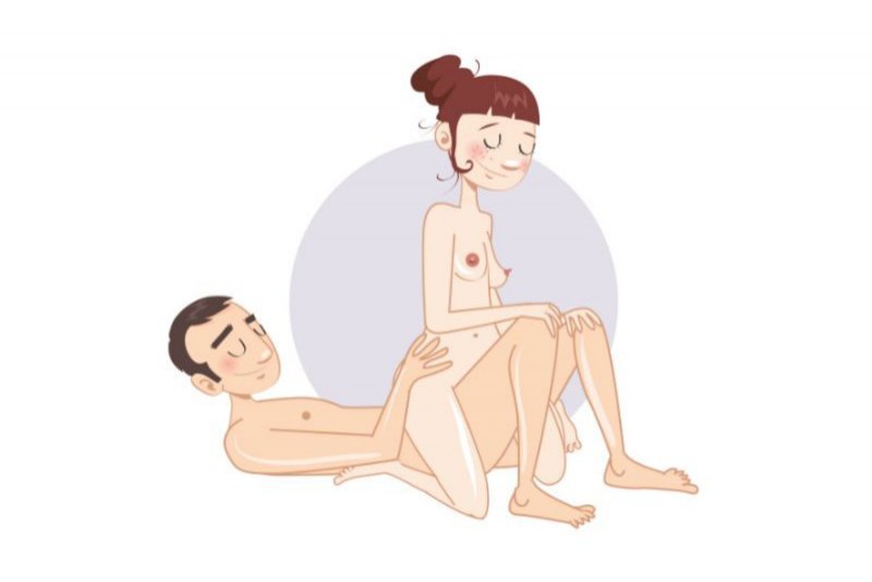 Поза наездницы камасутра