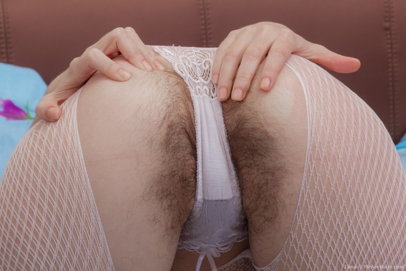 Lolo is really cute in her panties and stockings WEAREHAIRY